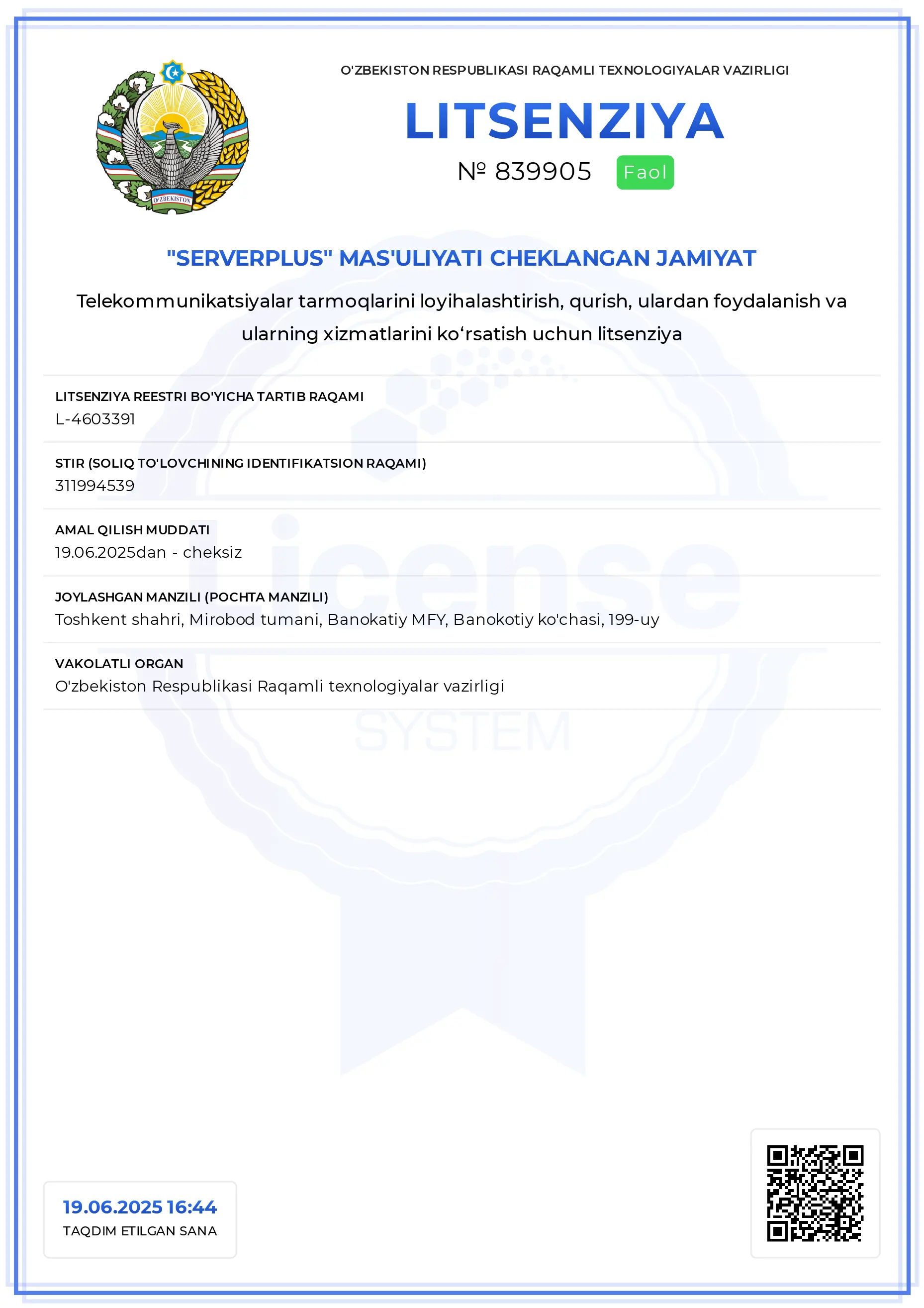 Licence (uzb)