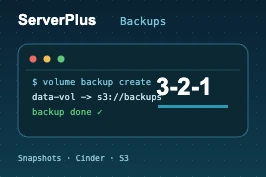 Backup strategy on serverplus